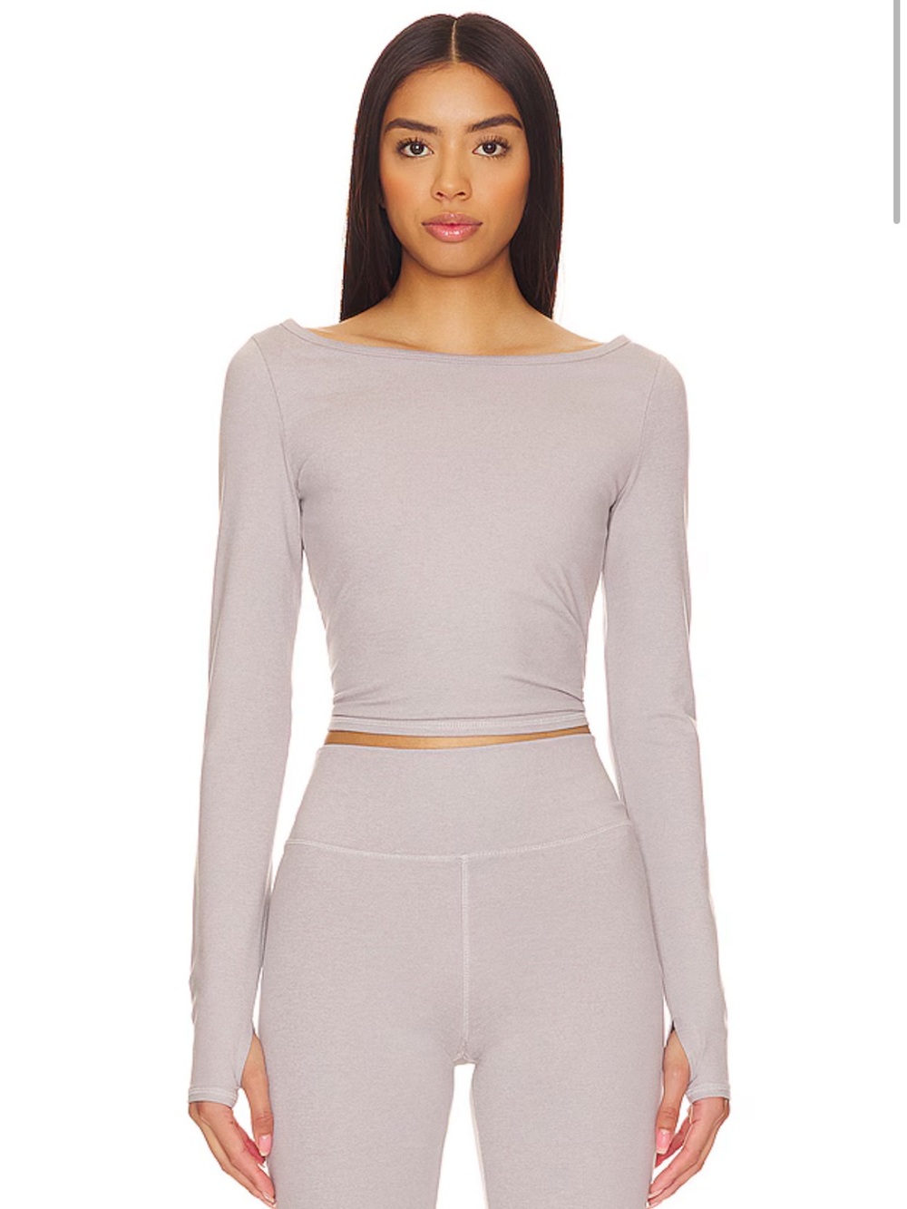 Long sleeve crop workout top
